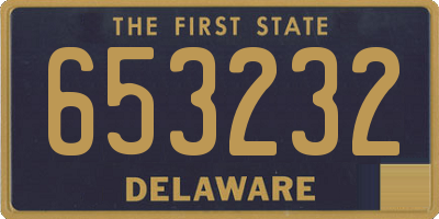 DE license plate 653232
