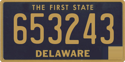 DE license plate 653243