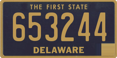 DE license plate 653244