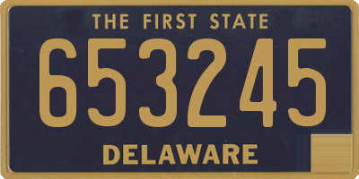 DE license plate 653245