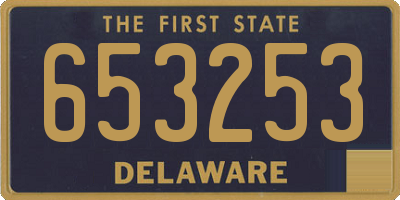 DE license plate 653253