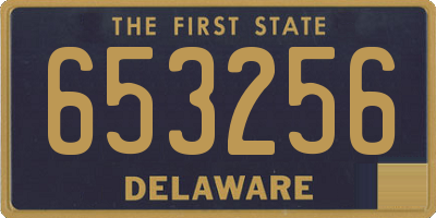DE license plate 653256