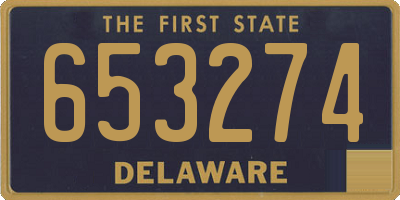 DE license plate 653274