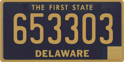 DE license plate 653303