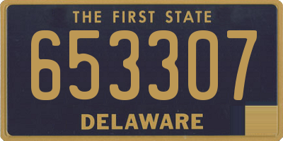 DE license plate 653307