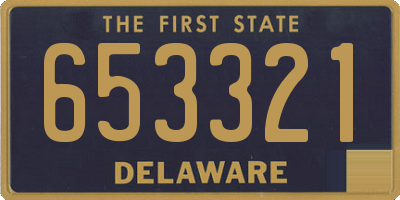 DE license plate 653321