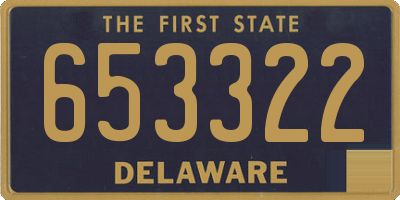 DE license plate 653322