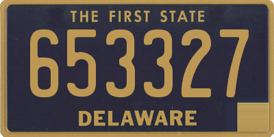 DE license plate 653327