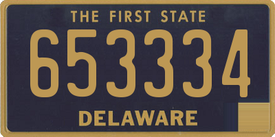 DE license plate 653334