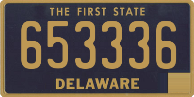 DE license plate 653336