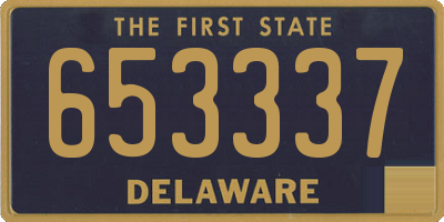 DE license plate 653337