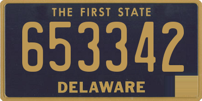 DE license plate 653342