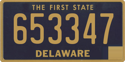 DE license plate 653347