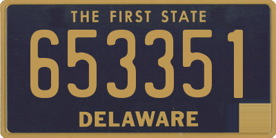 DE license plate 653351