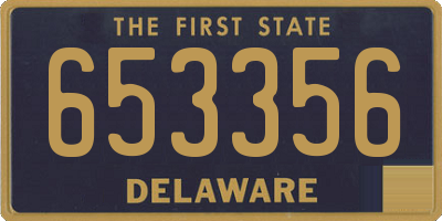 DE license plate 653356