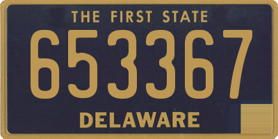 DE license plate 653367