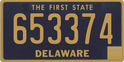 DE license plate 653374