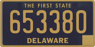 DE license plate 653380