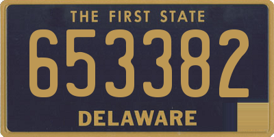 DE license plate 653382