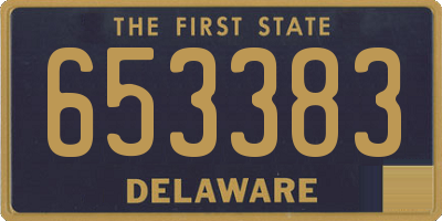 DE license plate 653383