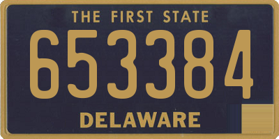 DE license plate 653384