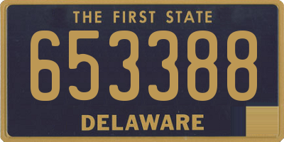 DE license plate 653388