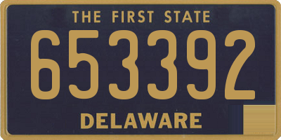 DE license plate 653392