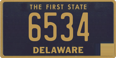 DE license plate 6534