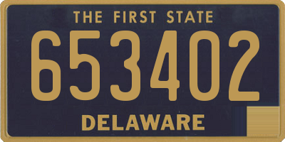 DE license plate 653402