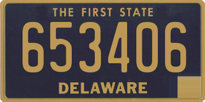DE license plate 653406