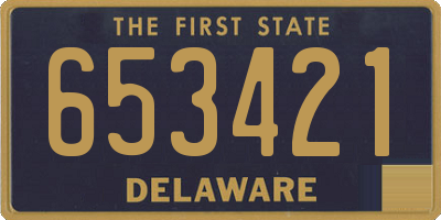 DE license plate 653421