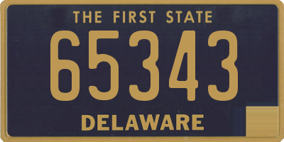 DE license plate 65343