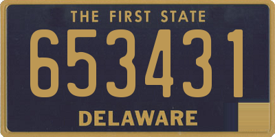 DE license plate 653431