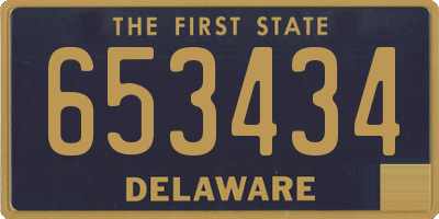 DE license plate 653434