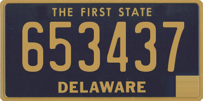 DE license plate 653437
