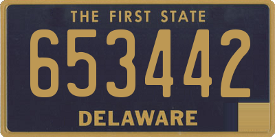 DE license plate 653442