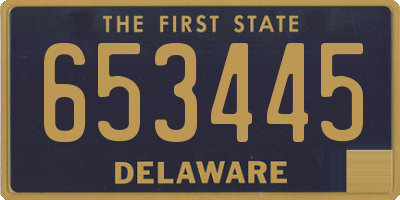 DE license plate 653445