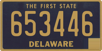 DE license plate 653446