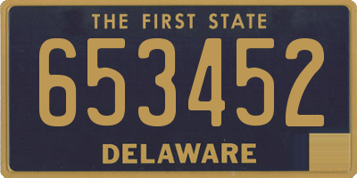 DE license plate 653452