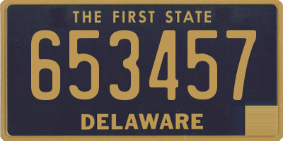 DE license plate 653457