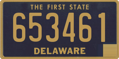 DE license plate 653461