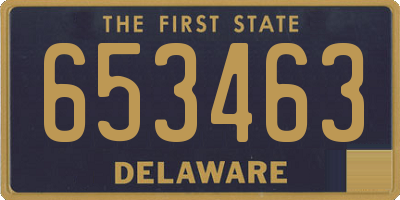 DE license plate 653463