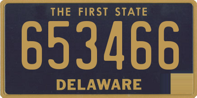 DE license plate 653466