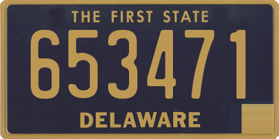 DE license plate 653471