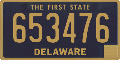 DE license plate 653476