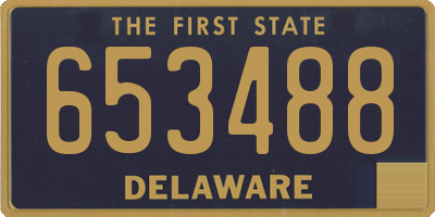 DE license plate 653488