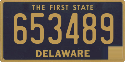 DE license plate 653489