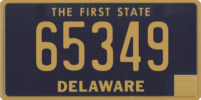 DE license plate 65349