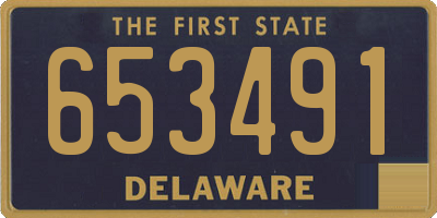 DE license plate 653491