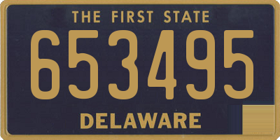 DE license plate 653495
